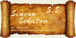 Simeon Sekulov vizit kartica
